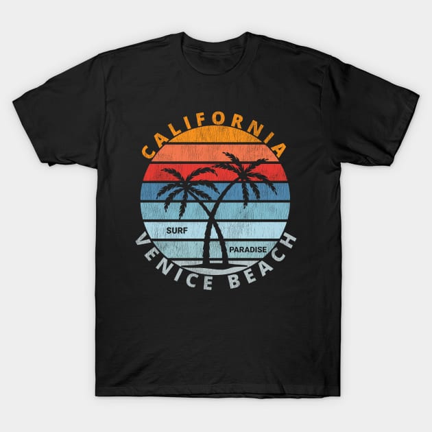 California Surf Paradise Vintage T-Shirt by kaulang